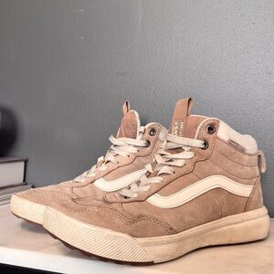 Vans Tan Suede Hightop Boot Shoes